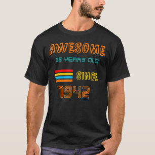 Camiseta É o meu aniversário de 80 desde 1942 para homens o