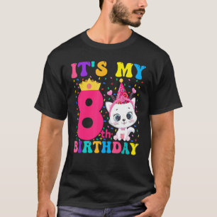 Camiseta É o meu aniversário de 8 anos.
