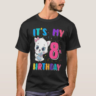 Camiseta É o meu aniversário de 8 anos.