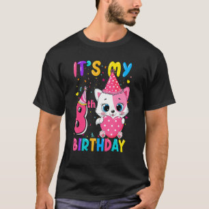Camiseta É o meu aniversário de 8 anos.