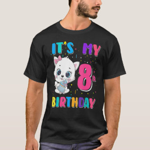 Camiseta É o meu aniversário de 8 anos.
