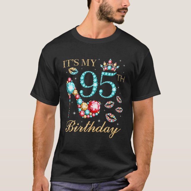 Camiseta É o meu aniversário de 95 anos, Fofo de aniversári (Frente)