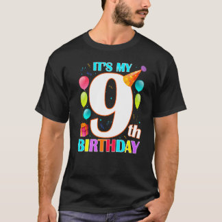 Camiseta É o meu aniversário de 9 anos