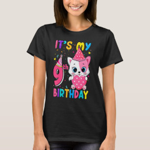 Camiseta É o meu aniversário de 9 anos