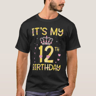 Camiseta É o meu aniversário de Diamante 12 Feliz para mim