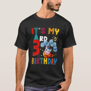 Camiseta É o meu aniversário de gatos aniversário de 3 anos