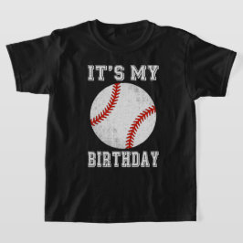 Camiseta É o Meu Aniversário Design de Beisebol