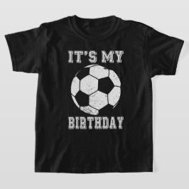 Camiseta É o Meu Aniversário Design de Futebol