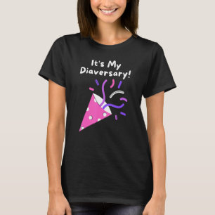 Camiseta É o meu aniversário, Diabetes Tipo 1