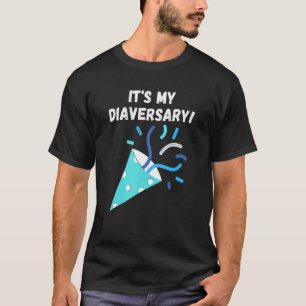 Camiseta É o meu aniversário, Diabetes Tipo 1