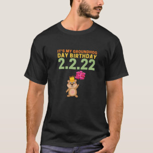 Camiseta É o meu aniversário do Dia da Marmota 2.2.22, Marm