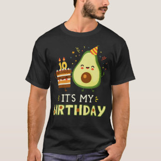 Camiseta É O Meu Aniversário Guacamoles Meican Cuisine Frut