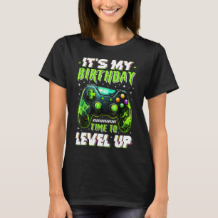 Camiseta É o meu Aniversário, Hora de nivelar o jogo de víd