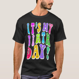 Camiseta É o meu aniversário Retro Groovy para Meninas Adol