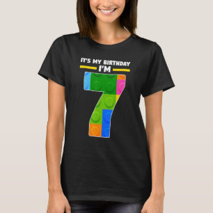 Camiseta É o meu aniversário, sou o Brick de aniversário de