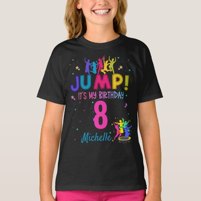 Camiseta É o meu aniversário, Trampoline Bunt. (Frente)