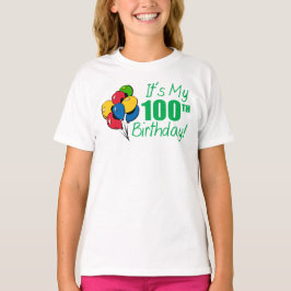 Camiseta É o meu centésimo aniversário (Balões)