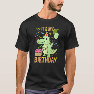 Camiseta É o meu crocodilo de 34º aniversário