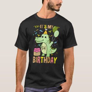 Camiseta É o meu crocodilo de 34º aniversário