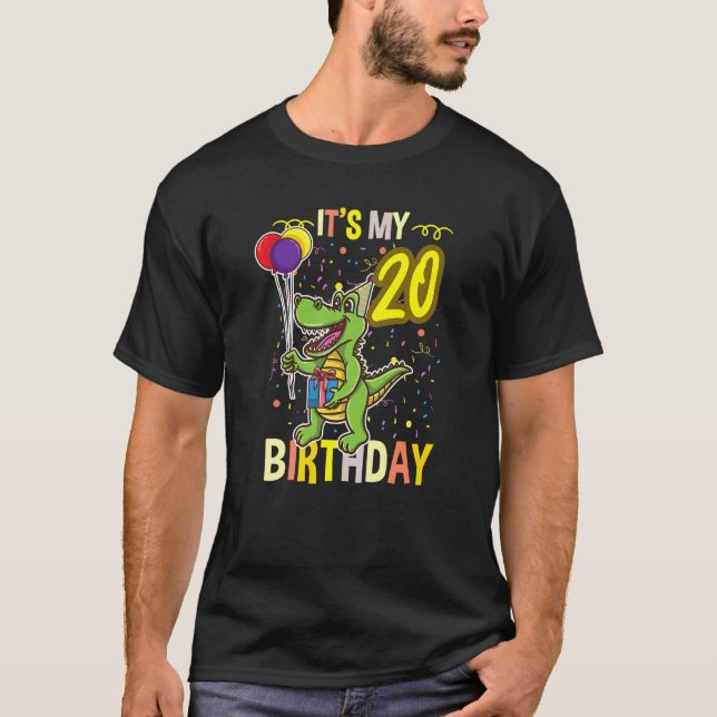 Camiseta É O Meu Crocodilo De Bebê De Aniversário 20 (Frente)