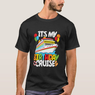 Camiseta É o Meu Cruzeiro de Aniversário Divertido Homens M