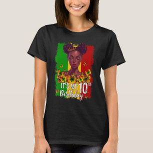 Camiseta É o meu décimo aniversário de 10 anos Melanina Pre