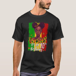 Camiseta É o meu décimo aniversário de 10 anos Melanina Pre