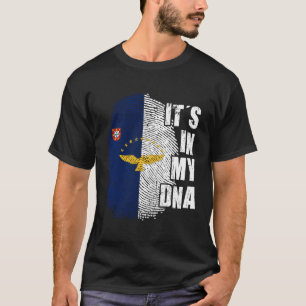 Camiseta É o meu Dna Açores Bandeira Portugal Patriótico Po