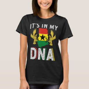 Camiseta É o meu DNA Gana Pride Flag Roots Nascer Gana M