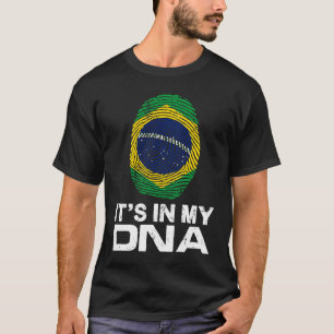 Camiseta É O MEU DNA NA Bandeira do Orgulho Nacional Bra