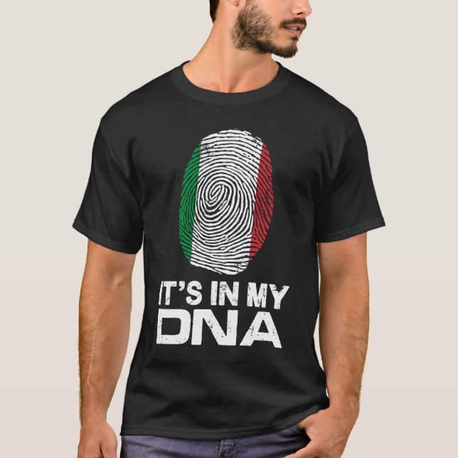 Camiseta É O MEU DNA NA bandeira nacional impressão digital (Frente)