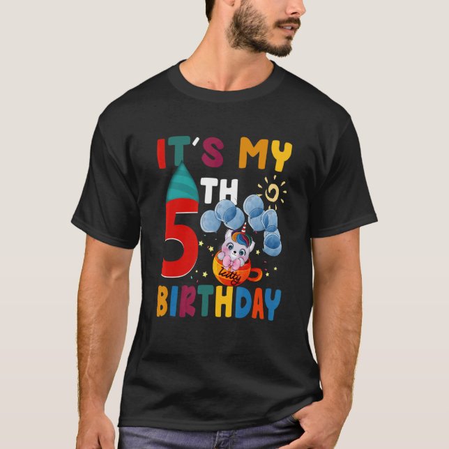 Camiseta É o meu filho 5 de Aniversário, Aniversário de 5 a (Frente)