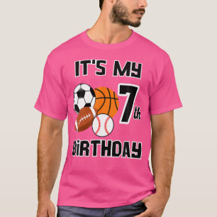 Camiseta É O Meu Jogador De Aniversário De 7 Para Baseball