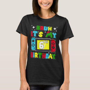 Camiseta É o meu jogo de vídeo de aniversário de 6 anos de