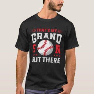 Camiseta É o meu neto lá fora, avós de baseball