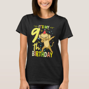 Camiseta É o meu nono aniversário a abater macaco