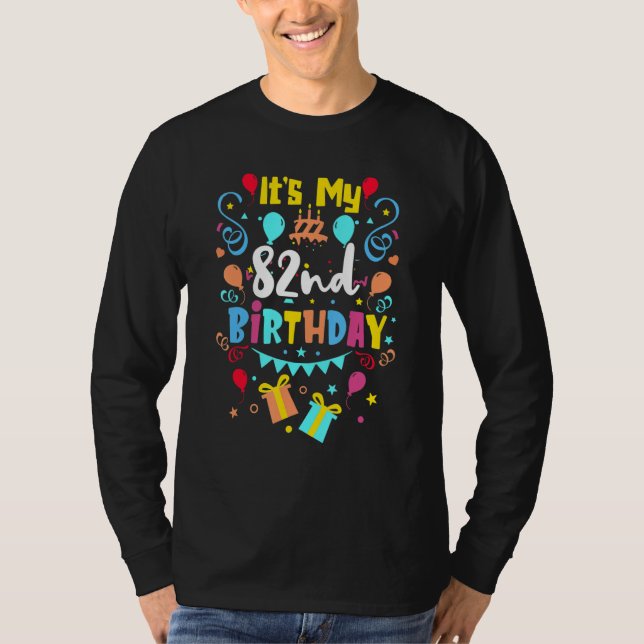 Camiseta É o meu oitavo aniversário. (Frente)