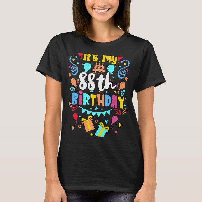 Camiseta É o meu oitavo aniversário. (Frente)