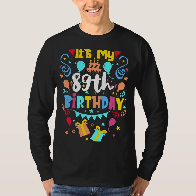 Camiseta É o meu oitavo aniversário. (Frente)