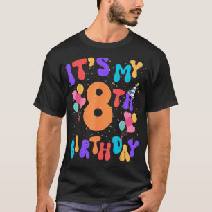 Camiseta É o meu oitavo aniversário, aniversário de 8 anos
