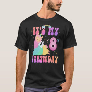 Camiseta É o meu oitavo aniversário, Fofo Llamacorn Alpaca,