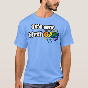 Camiseta É o meu orgulho de Gay de aniversário engraçado do