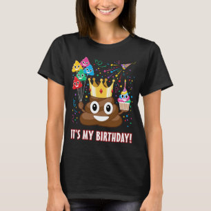 Camiseta É o Meu Poop Engraçado de Aniversário [texto perso