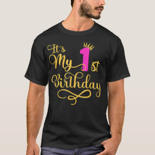 Camiseta É o meu primeiro aniversario Coroa Engraçado 