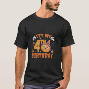 Camiseta É o meu quarto aniversário de abóbora de Halloween