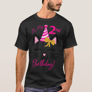 Camiseta É o meu segundo aniversário de natal de gata