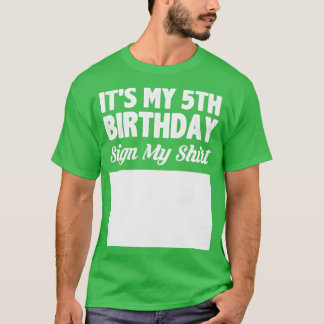 Camiseta É o meu sinal de 5 de aniversário