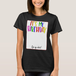 Camiseta É o meu Sinal de Aniversário Meu 4