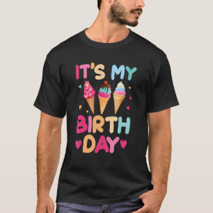 Camiseta É o meu Sorvete de aniversário, meninas adolescent