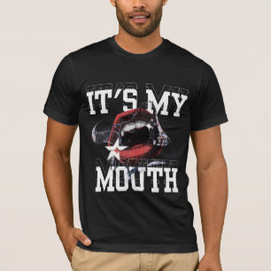 Camiseta É o meu Tee Gráfico de Boca Negra